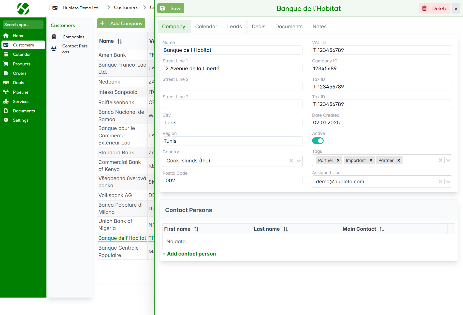 Company management in Hubleto is full of rich features Company management in Hubleto is full of rich features